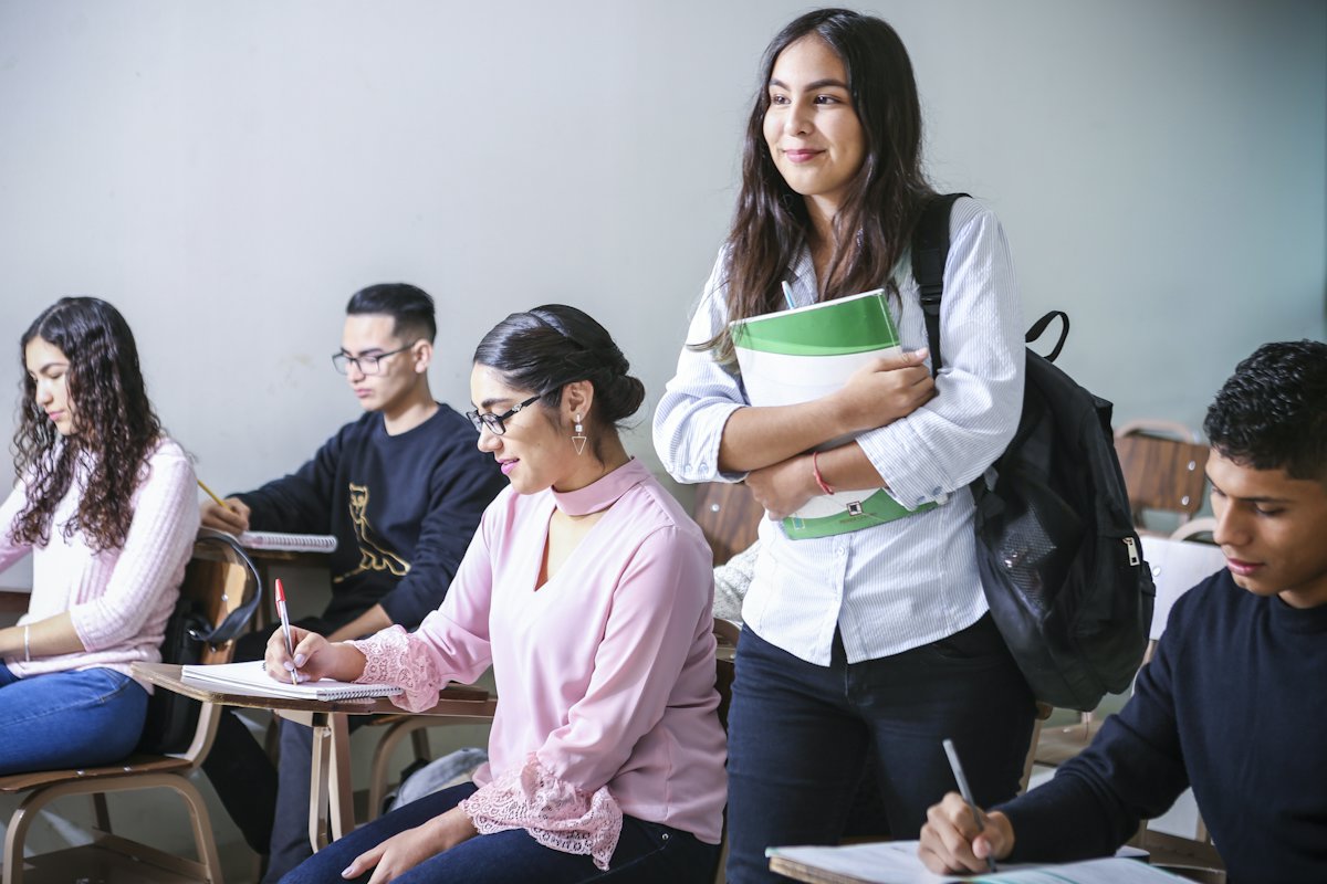 Students between classes